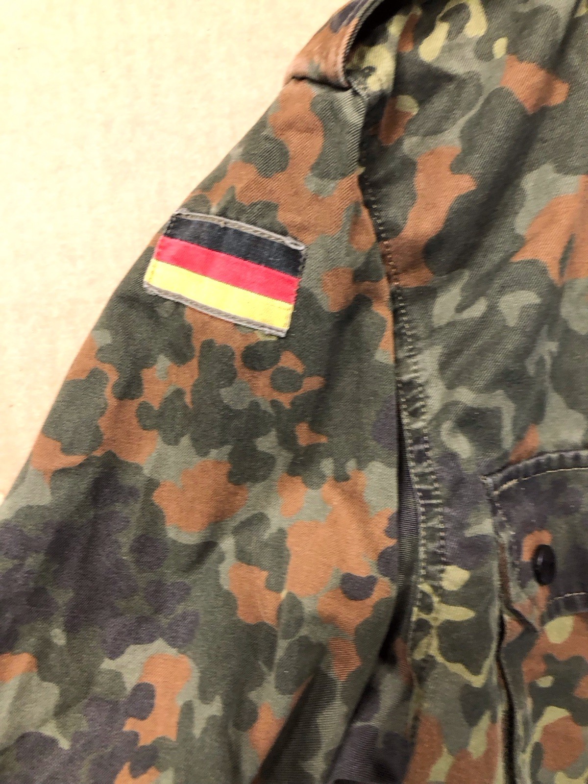DEU GE German Army Camo Snap-Button Full Zip 175-185/1996 Jacket Field Coat