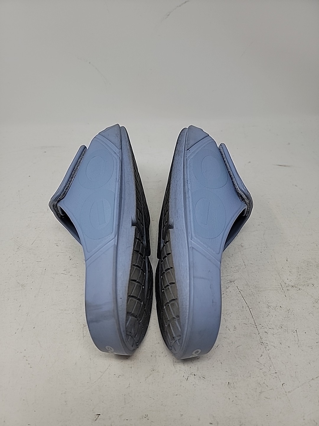 OOFOS OOAHH SPORT FLEX MATTE BLUE SLIDE SANDALS UNISEX WOMEN’S 10 / MEN’S 8