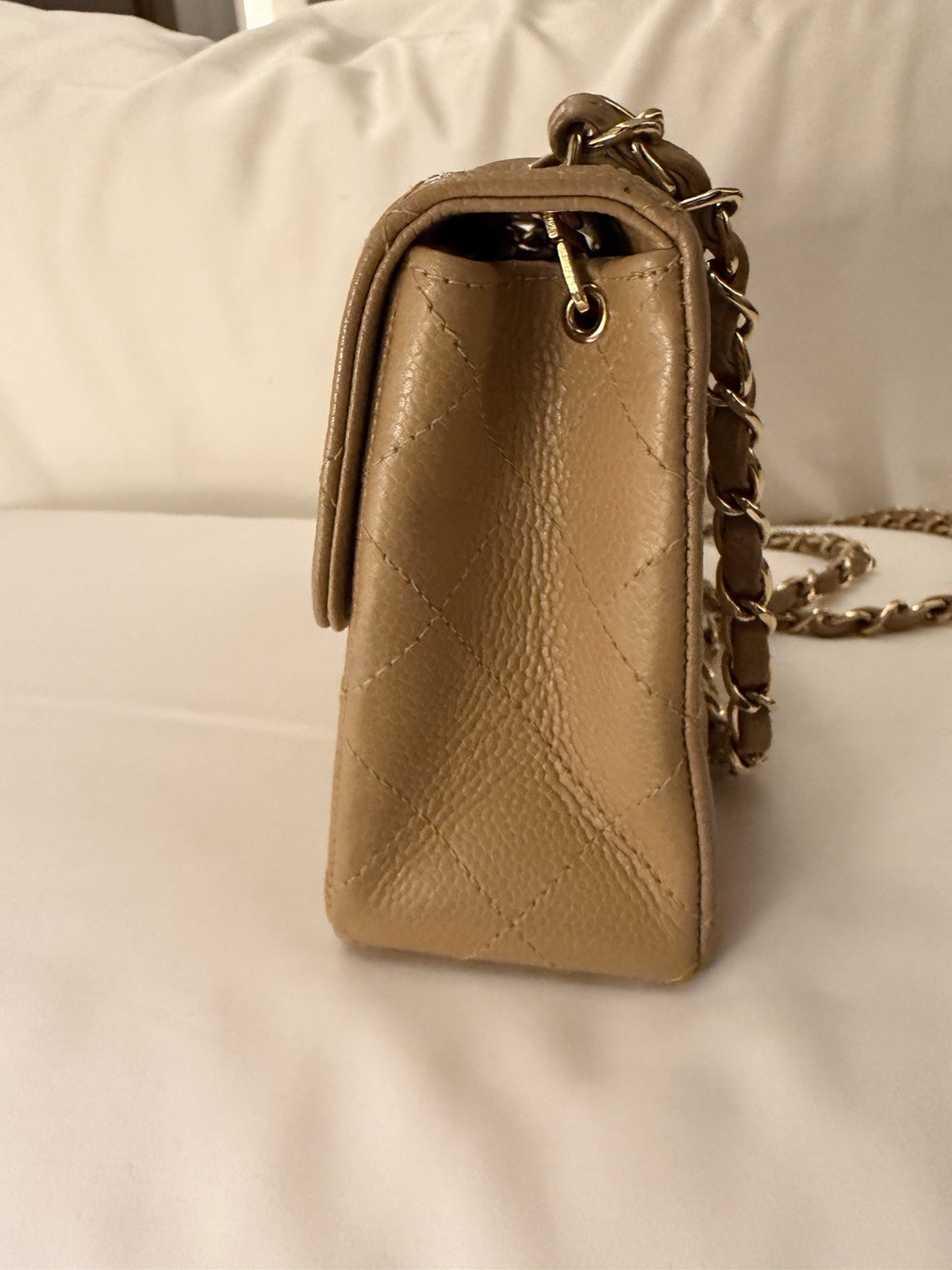 Chanel Beige Quilted Caviar Half Flap Mini – WGACA