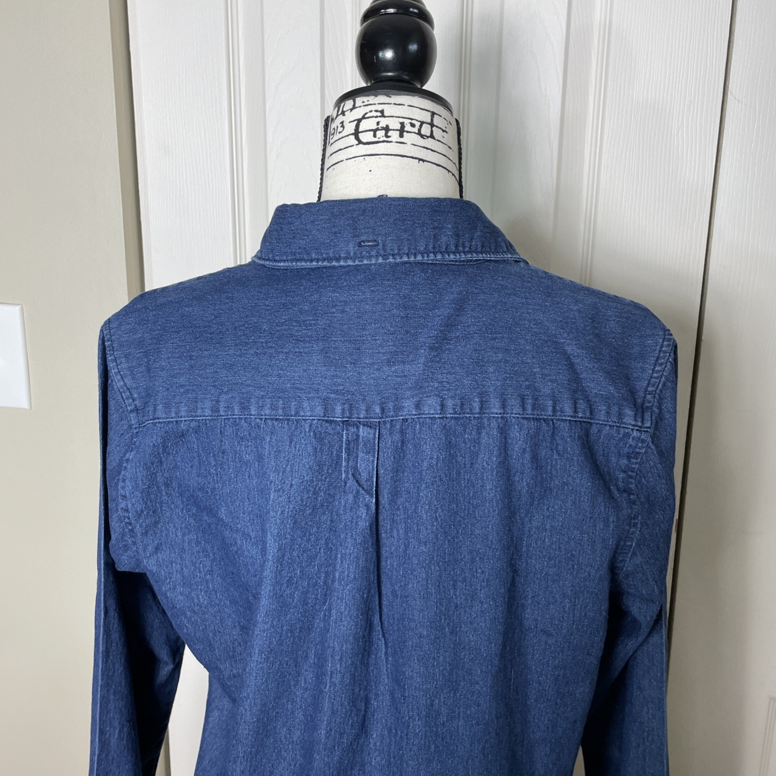 Mountain Horse Women’s Button Up Soft Denim Shirt Long Sleeve Equestrian Size LG