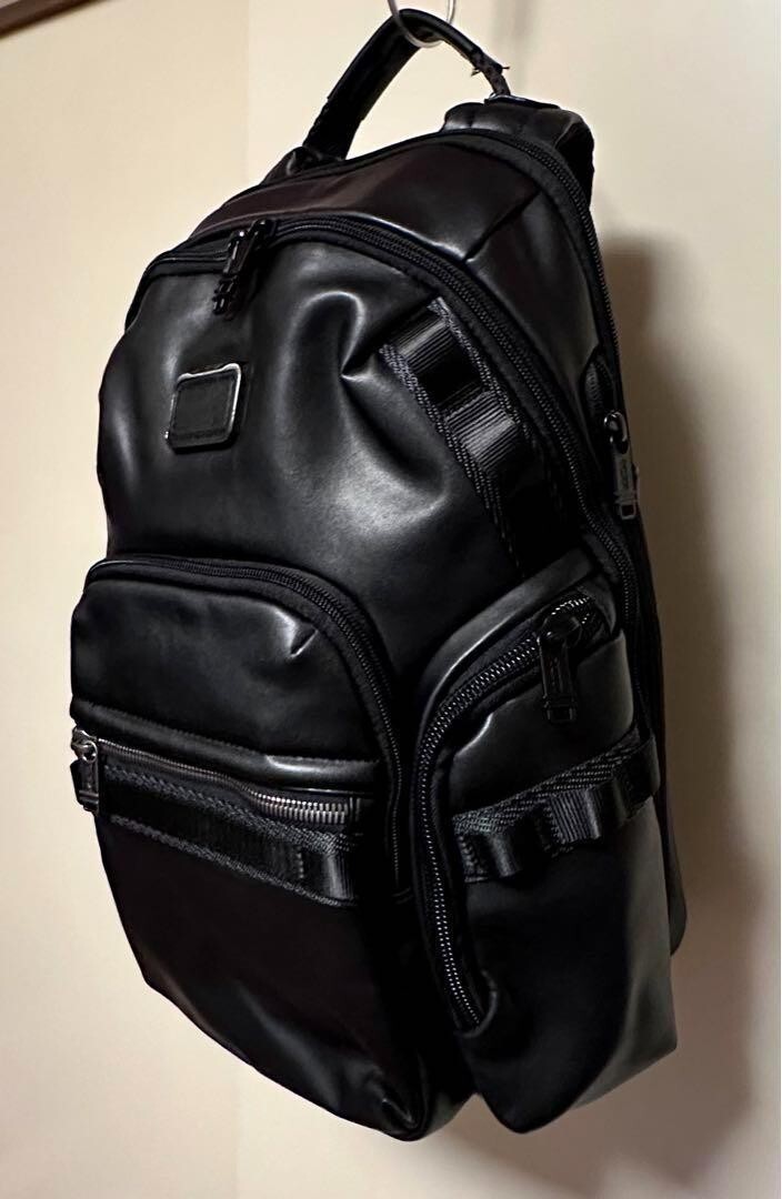 TUMI Alpha Bravo Search Leather Backpack Business Bag Srorts Outlet Black