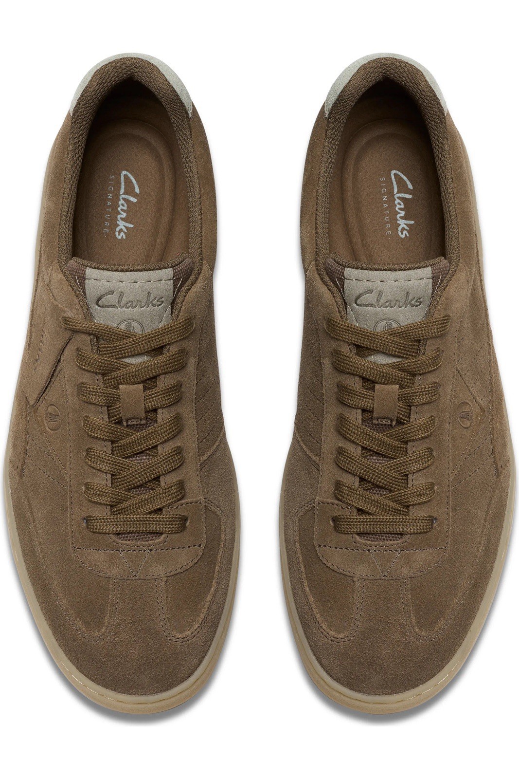 Men’s Clarks Craftrally Ace Suede Sneaker In Khaki Green Color Size US 11.5 New