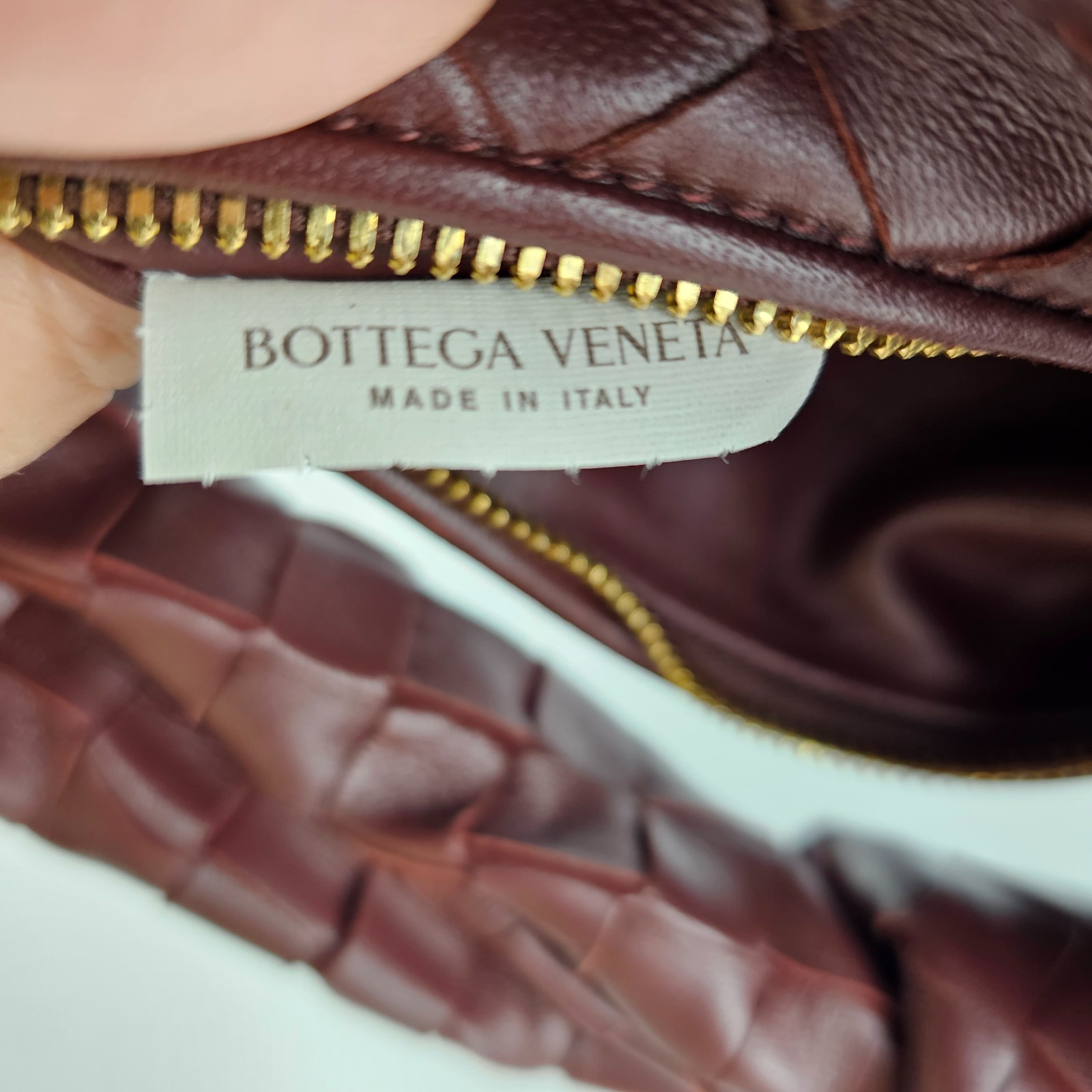 BOTTEGA VENETA Mini Jodie $2800 Madder Brown Leather Top Handle Bag New
