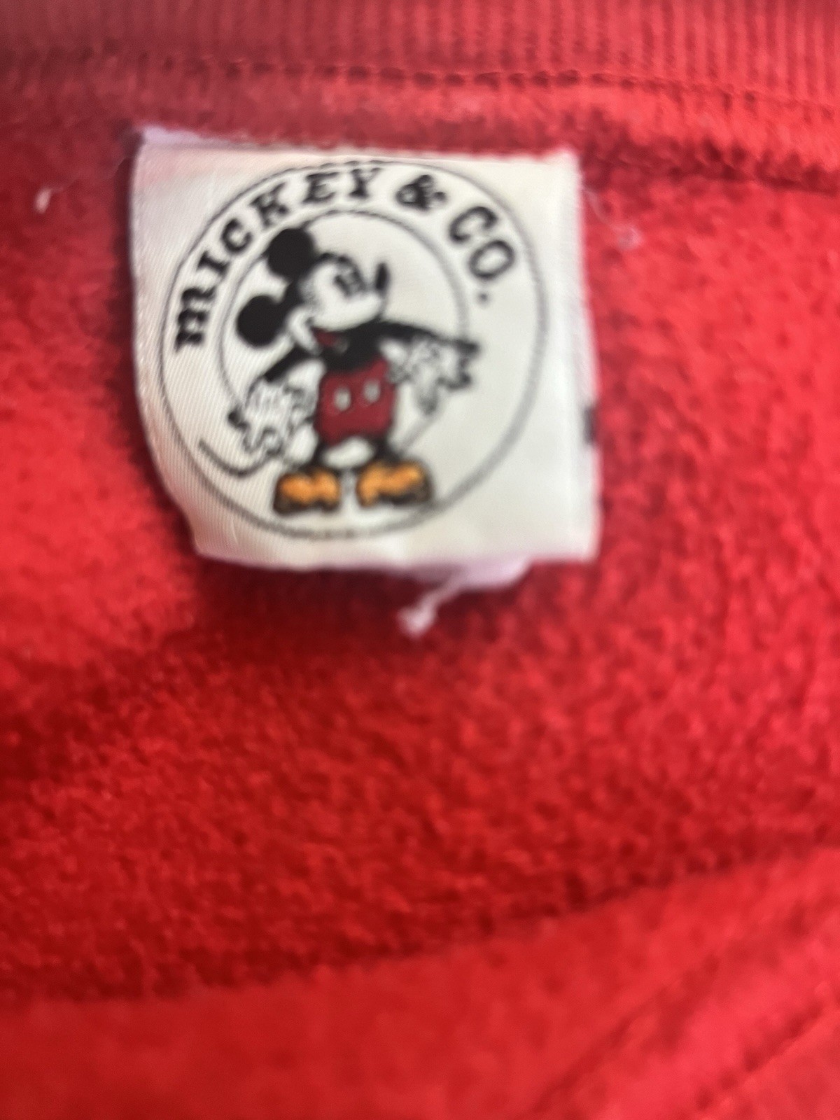 Vintage 90s Mickey & Co J G Hook Disney Sweatshirt 2X Red Plaid Tartan M USA