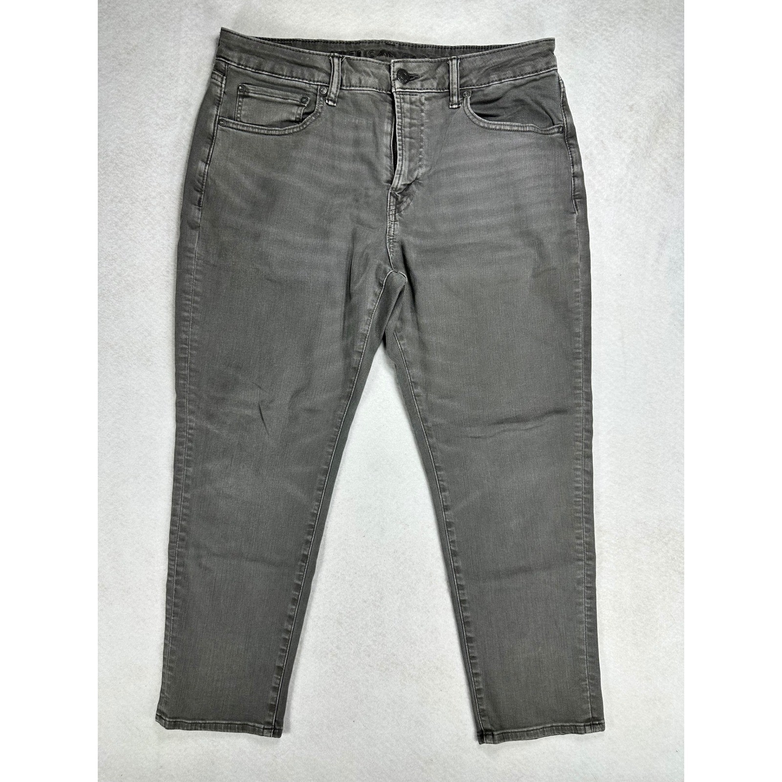 American Eagle Airflex+ Jeans Mens 34×30 Gray Real Good Stretch Denim Pants
