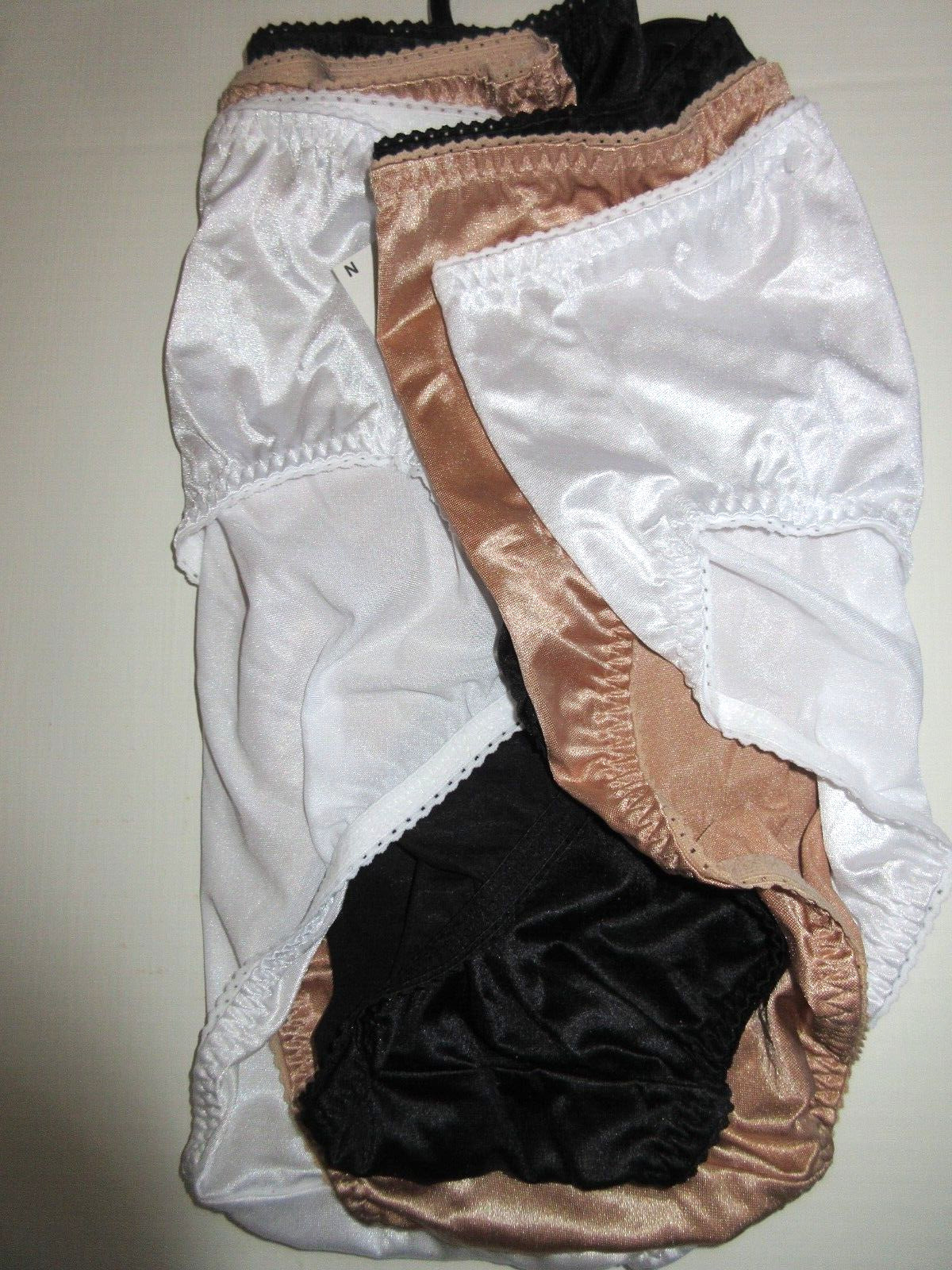 Vanity Fair Radiant 3-Pairs HI-CUT Brief Panties Nylon white black Plus ~ 4XL/11