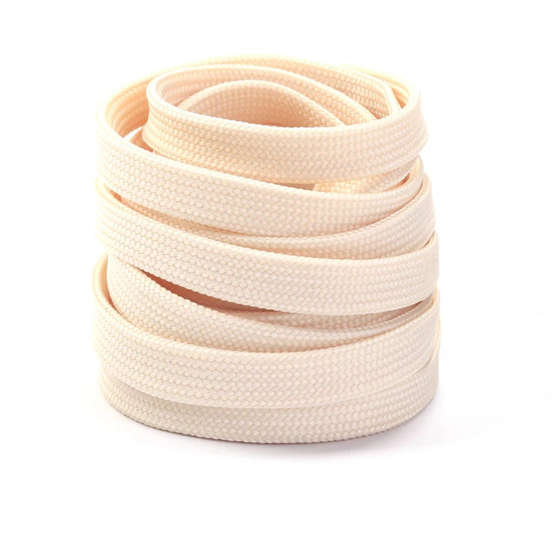 0.8CM Double Layered Laces for Canvas Sneakers Solid Color Flat Replacement Shoe