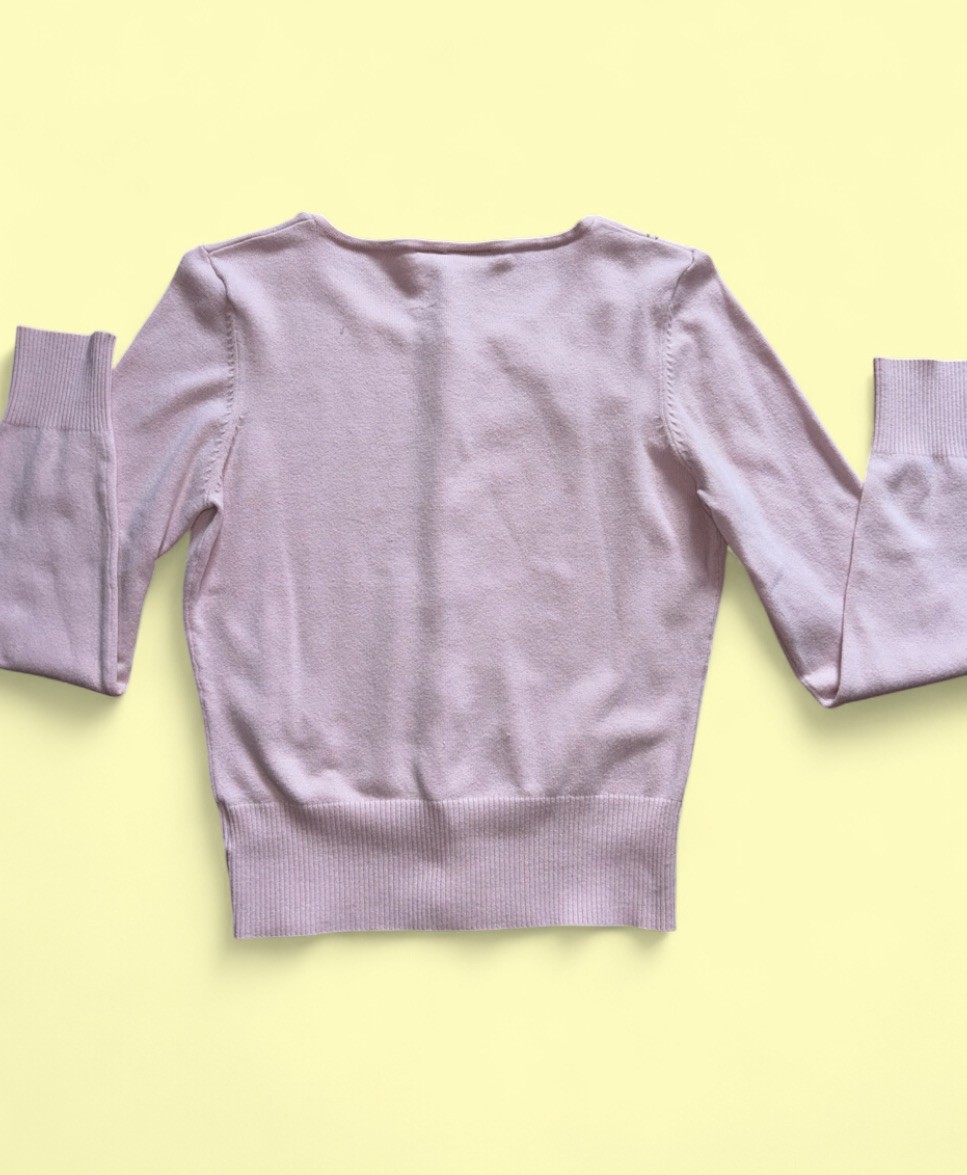 Light Pink Embroidered Suzy Shier Cardigan – Size L