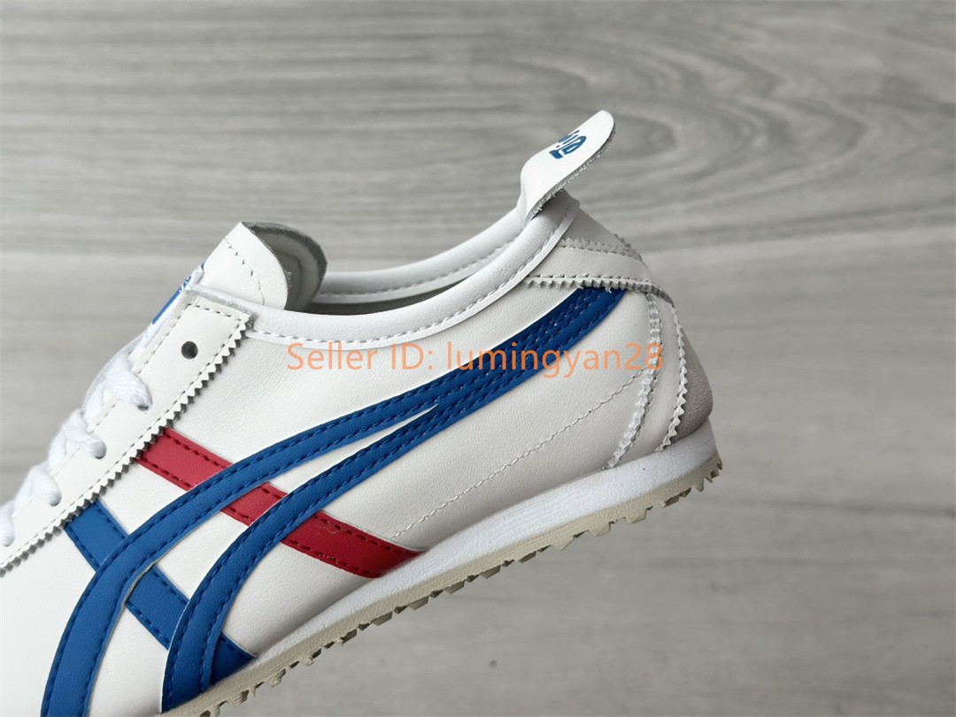 2026 NEW! Onitsuka Tiger MEXICO 66 White Blue Red DL408-0146 for Mens Womens