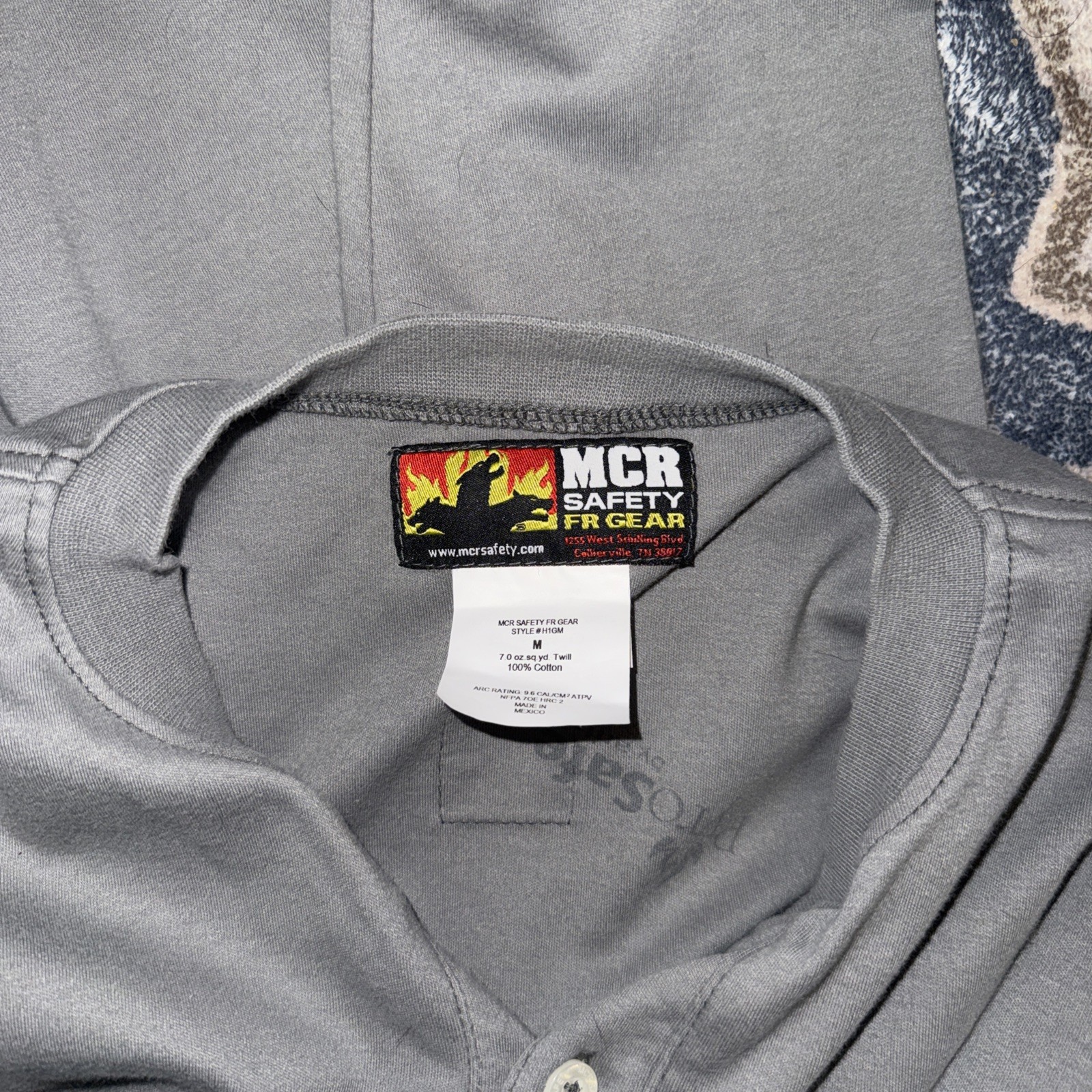 MCR SAFETY FR Long Sleeve Shirt: 9.6 cal/sq cm ATPV, Men’s Sz M