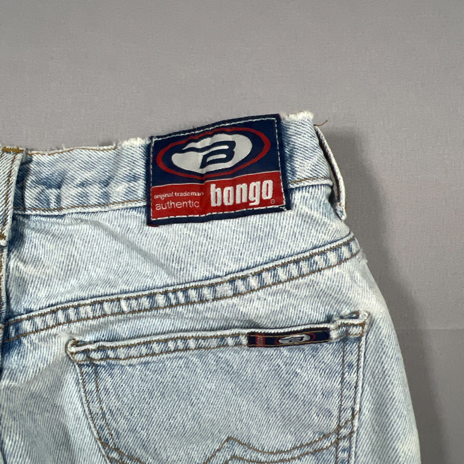 Bongo Straight Leg Jeans Womens 5 Blue Cotton Light Wash Street Wear Mid Rise