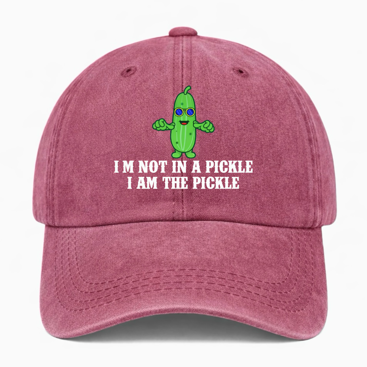 Funny Pickle Hat Cool Pickle Meme Baseball Cap Novelty Gift Adjustable Dad Hat