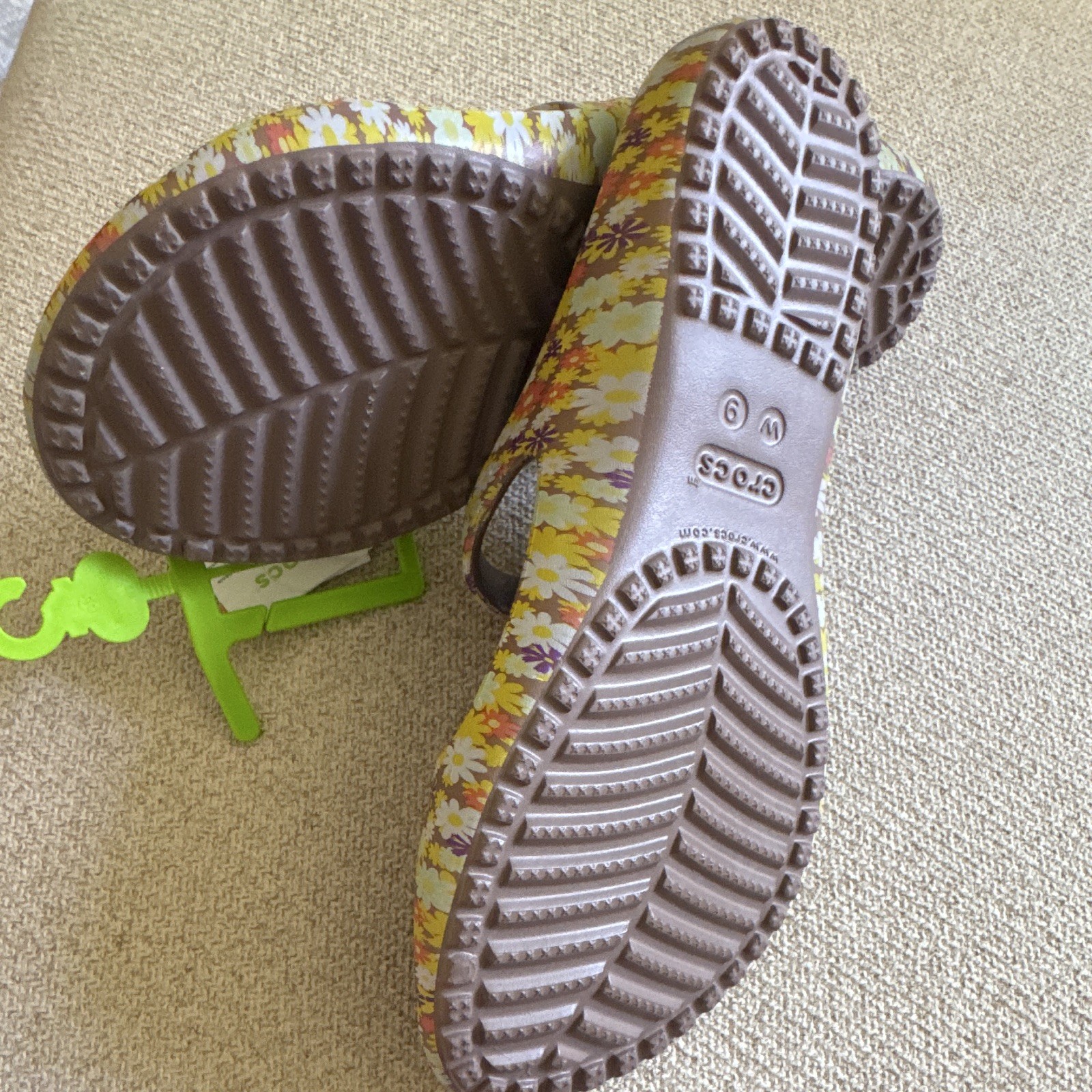 Crocs Kadee Strappy Sandals Retro Floral Brown/Multicolor Slip On US 9
