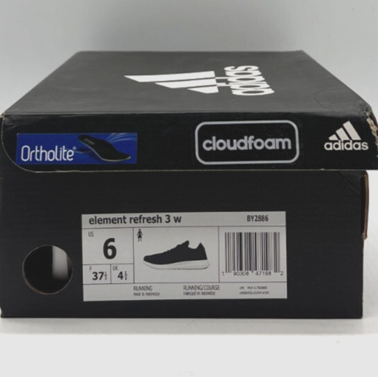 adidas element refresh 3 W Black/Gray Running wmn’s size 6 US-37 1/3 EU BY2886
