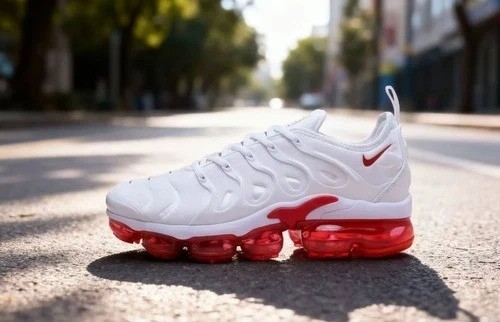 NEW Nike Air Vapormax Plus TN White Red Men’s Shoes Size 7-12