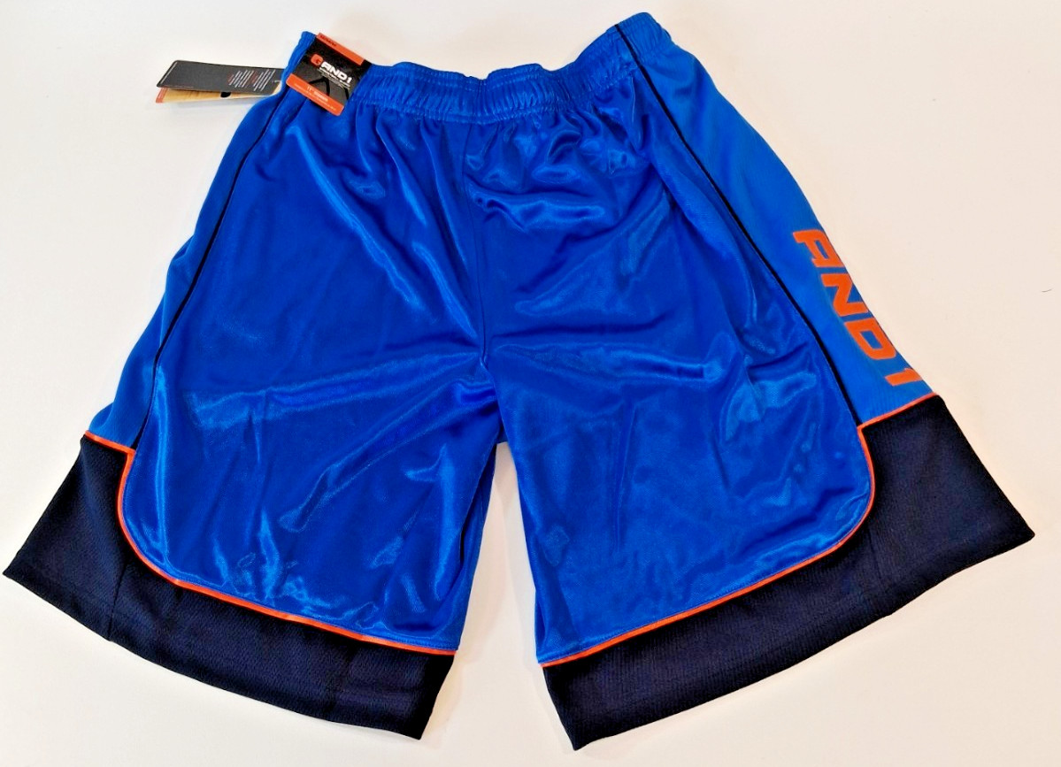 And1 Mens Basketball Gym Workout Shorts Black Orange Blue SIZE M L XL 2XL 3XL