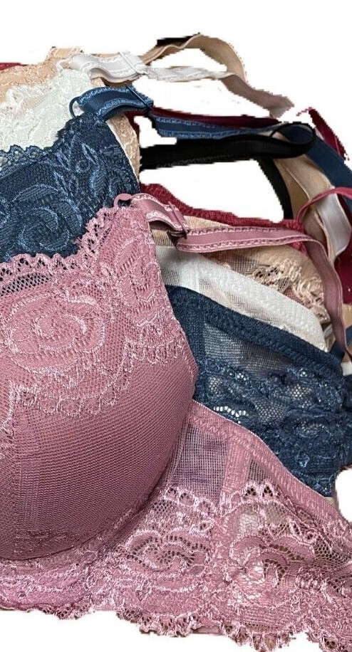 🔥Elevate Your Style, Enhance Your Comfort: Pack of 6 Lace Push Up Bras LACY🔥
