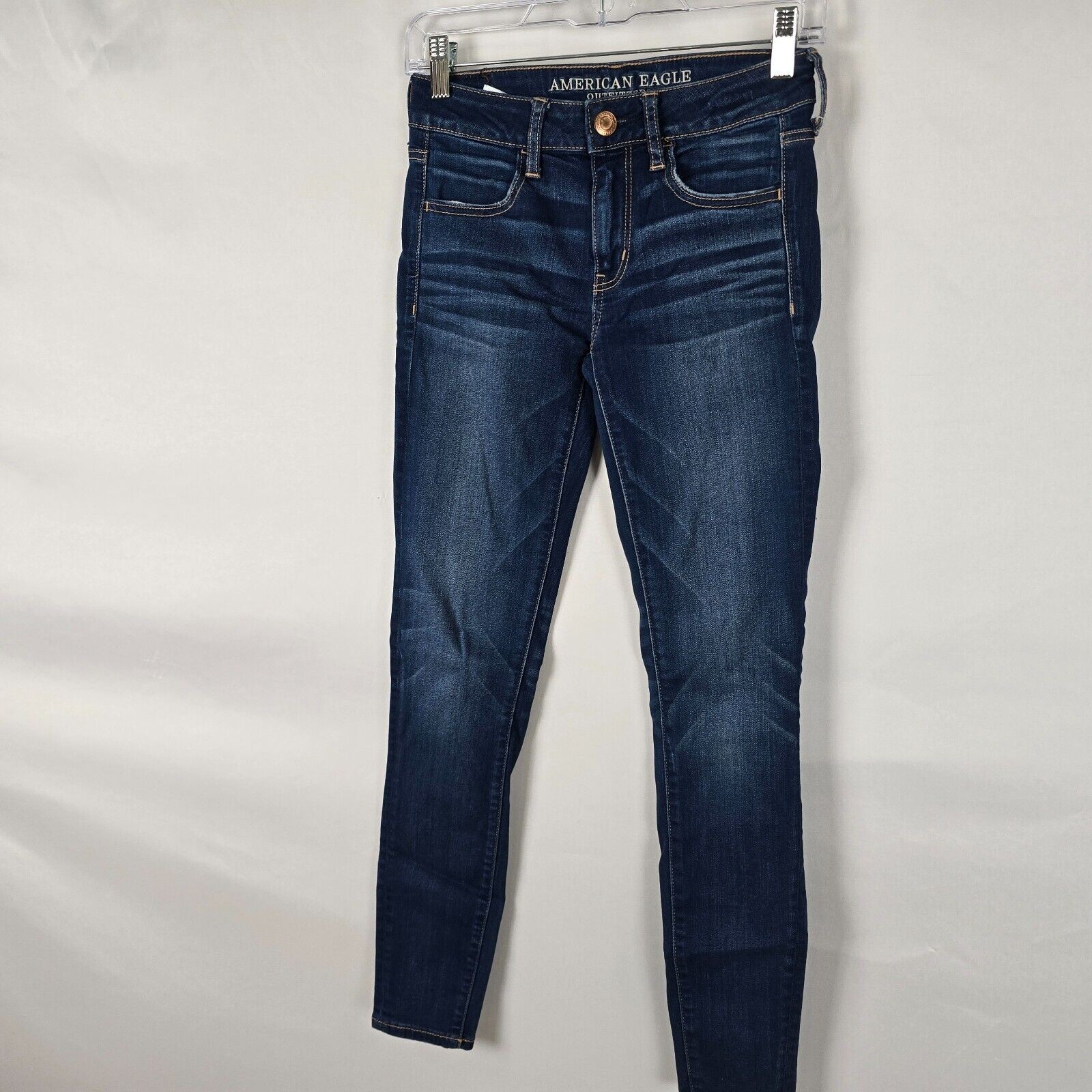 American Eagle Jegging Women’s 2 Regular Blue Dark Wash Super Stretch X
