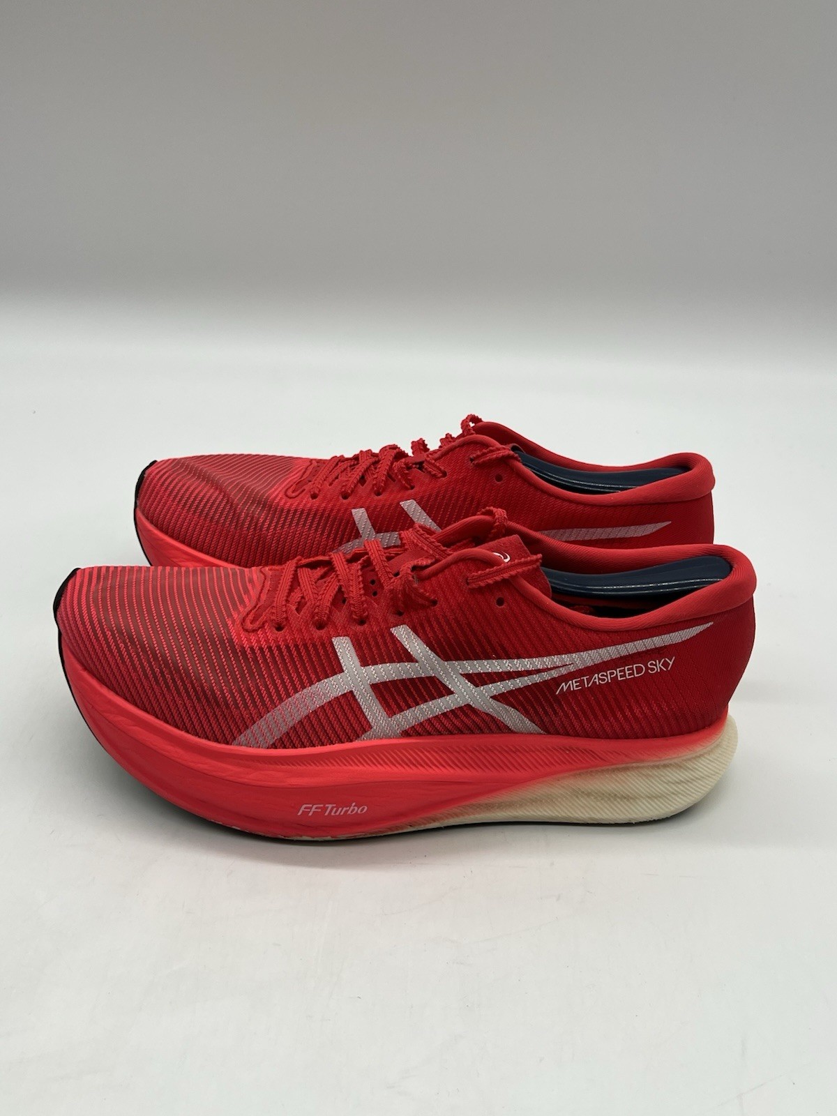 Asics Metaspeed Sky + 2 Mens Size 8 Pink White Athletic Running Sneakers Shoes.