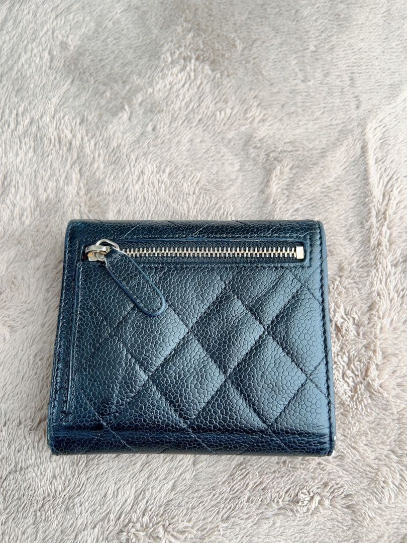 Matelass Caviar Skin Tri Fold Wallet