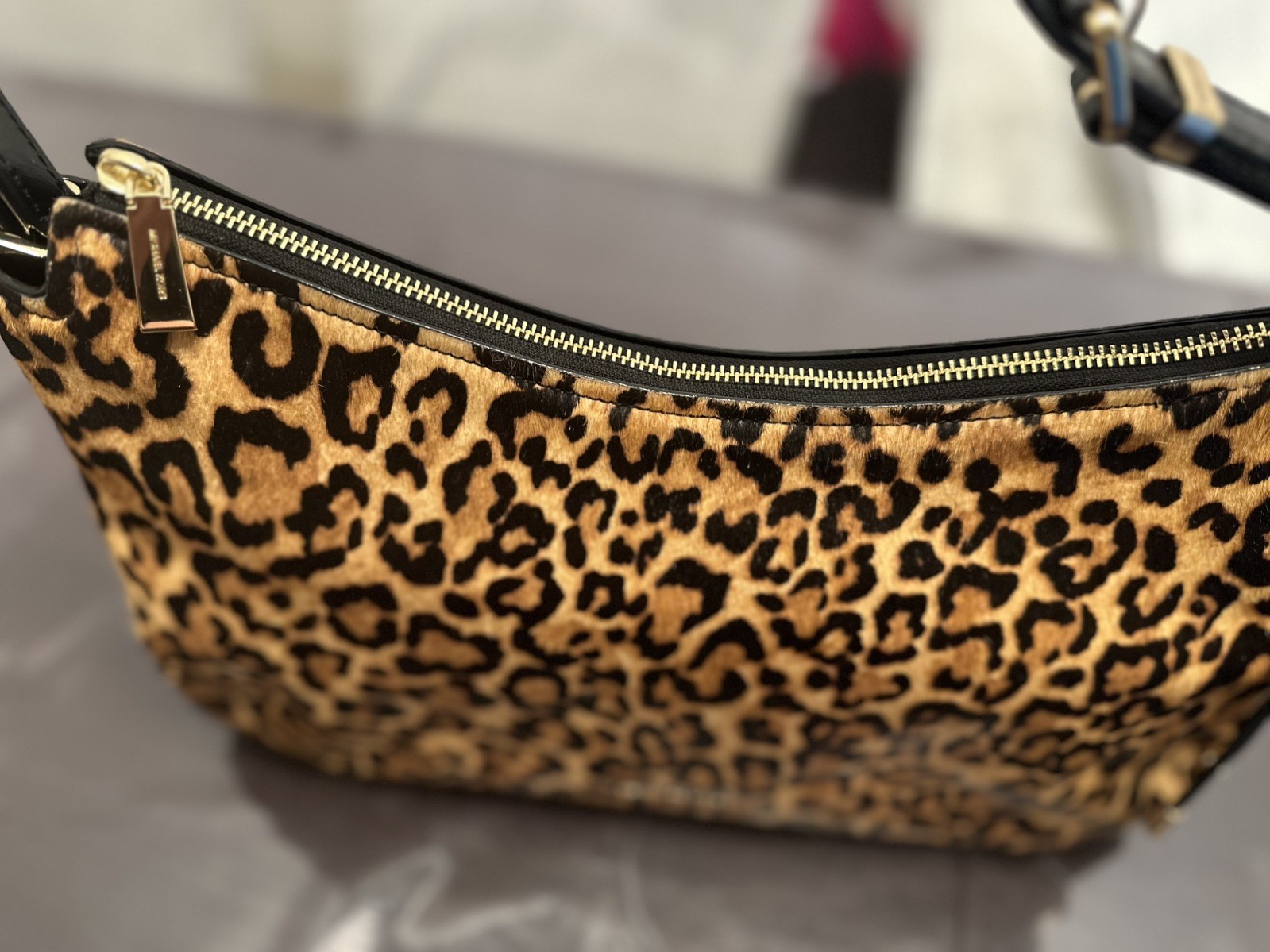 MICHAEL KORS NOLITA 30F5GY5M2H MARIGOLD MD TZ CONV SHLDR HAIRCALF