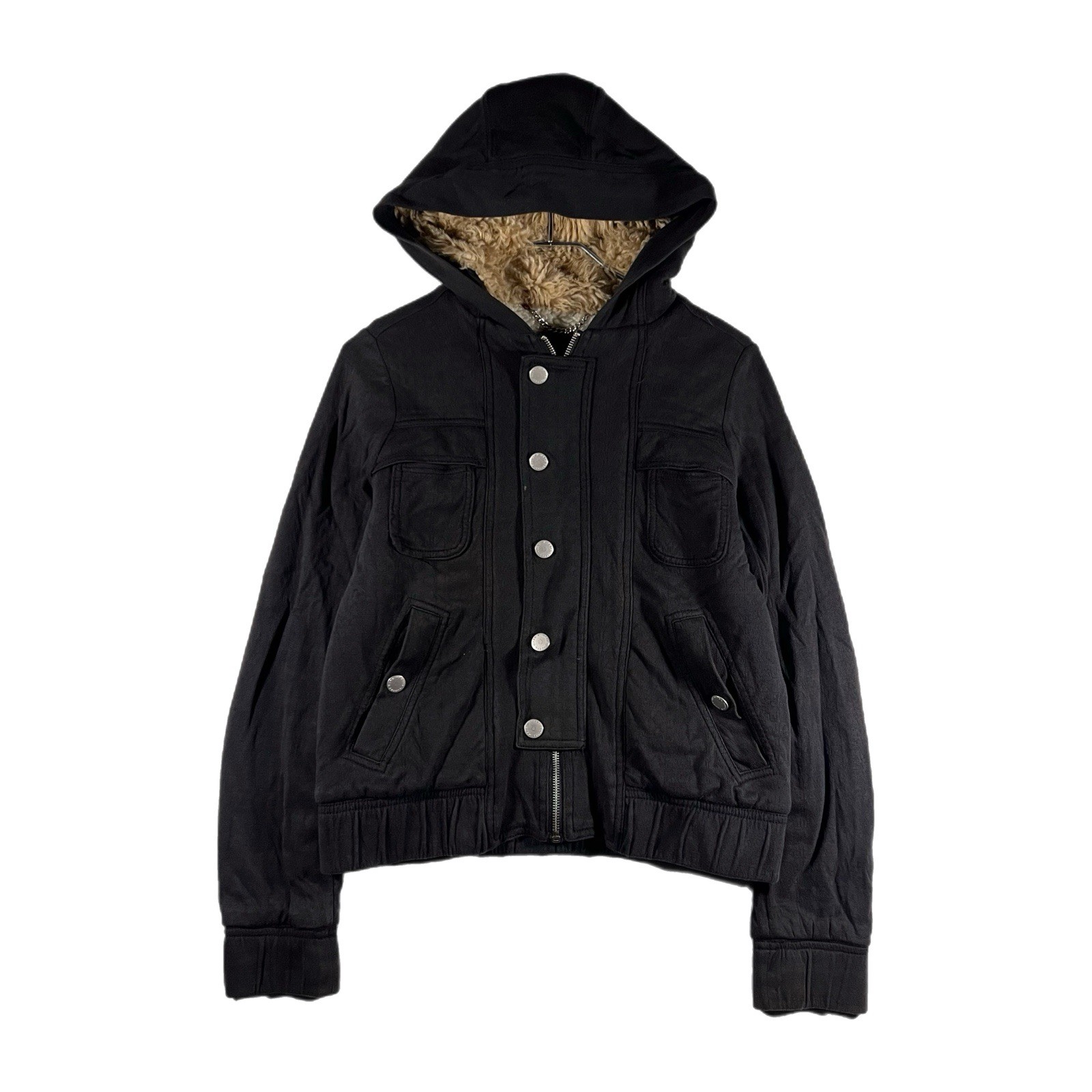 Marc by Marc Jacobs Women’s Sherpa-Lined Fur Hooded Full-Zip Jacket (XS)