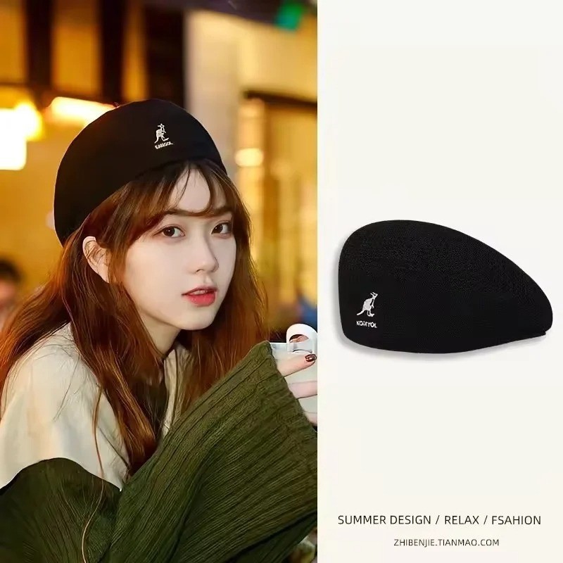 Kangol Breathable Beret Hat Summer Casual Woven Caps