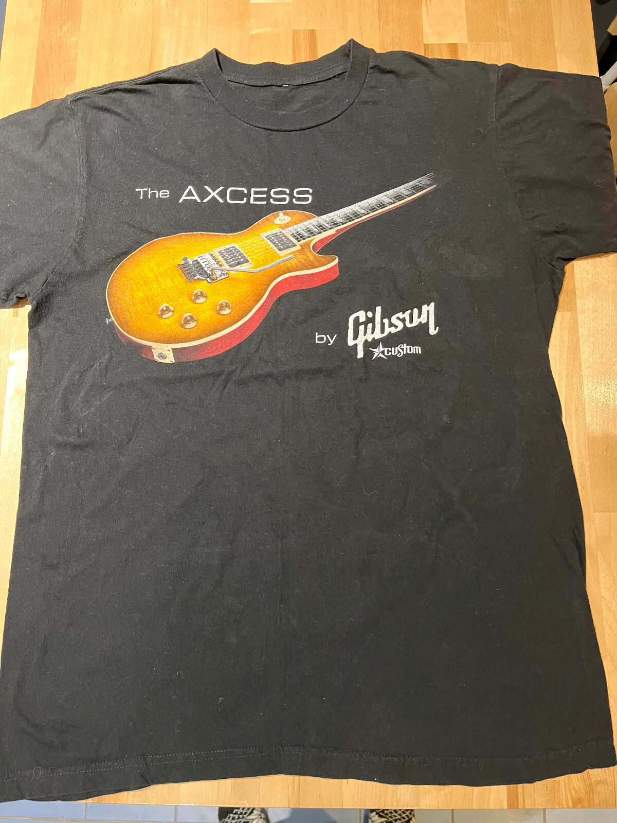 Les Paul Access Custom by Gibson Graphics BLACK Tshirt – Men’s Sz Large