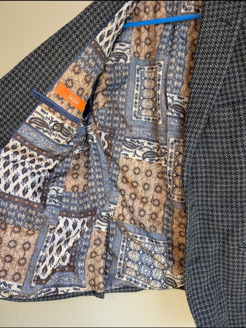 TALLIA Houndstooth Pattern Blazer Boys Size M