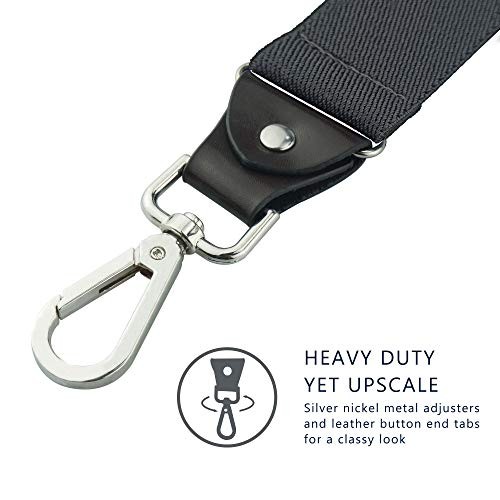 Suspenders for Men, Adjustable Suspenders with Elastic Straps Y-Back Large Grey