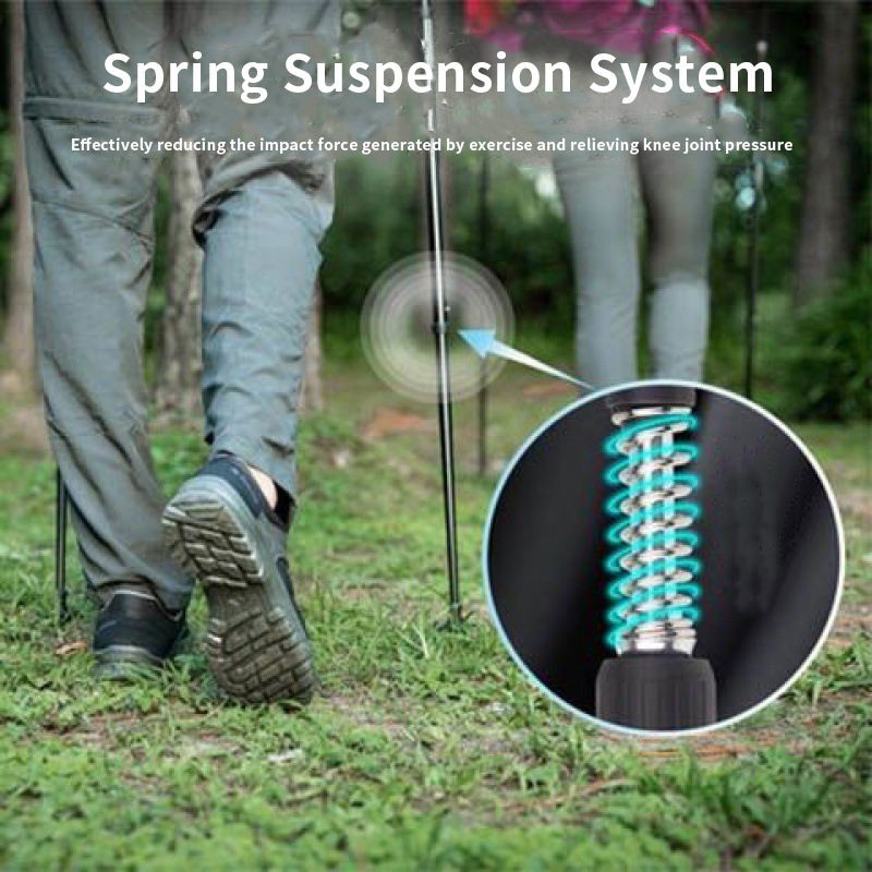 Trekking Poles Nordic Walking Hiking Sticks Anti-shock Adjustable Alpenstock