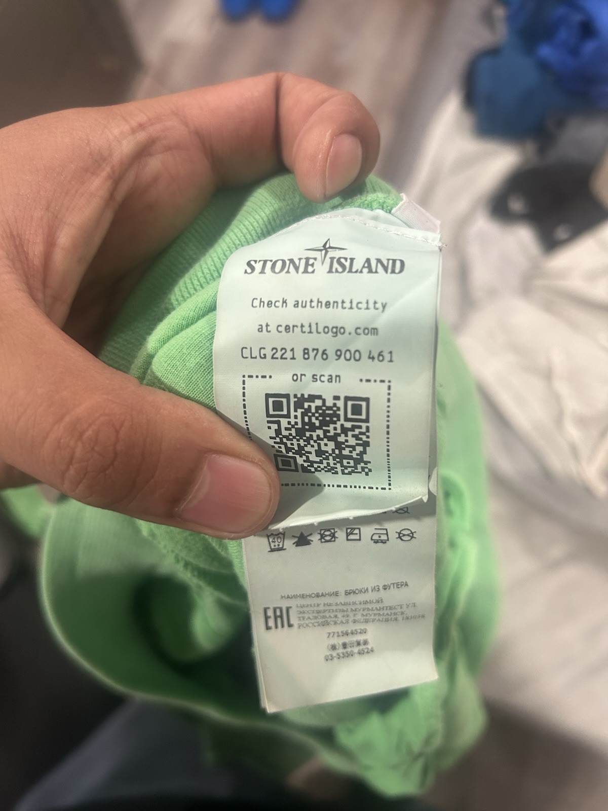 Used Stone Island Men’s Cargo Jogger Sweatpants Size Large Green