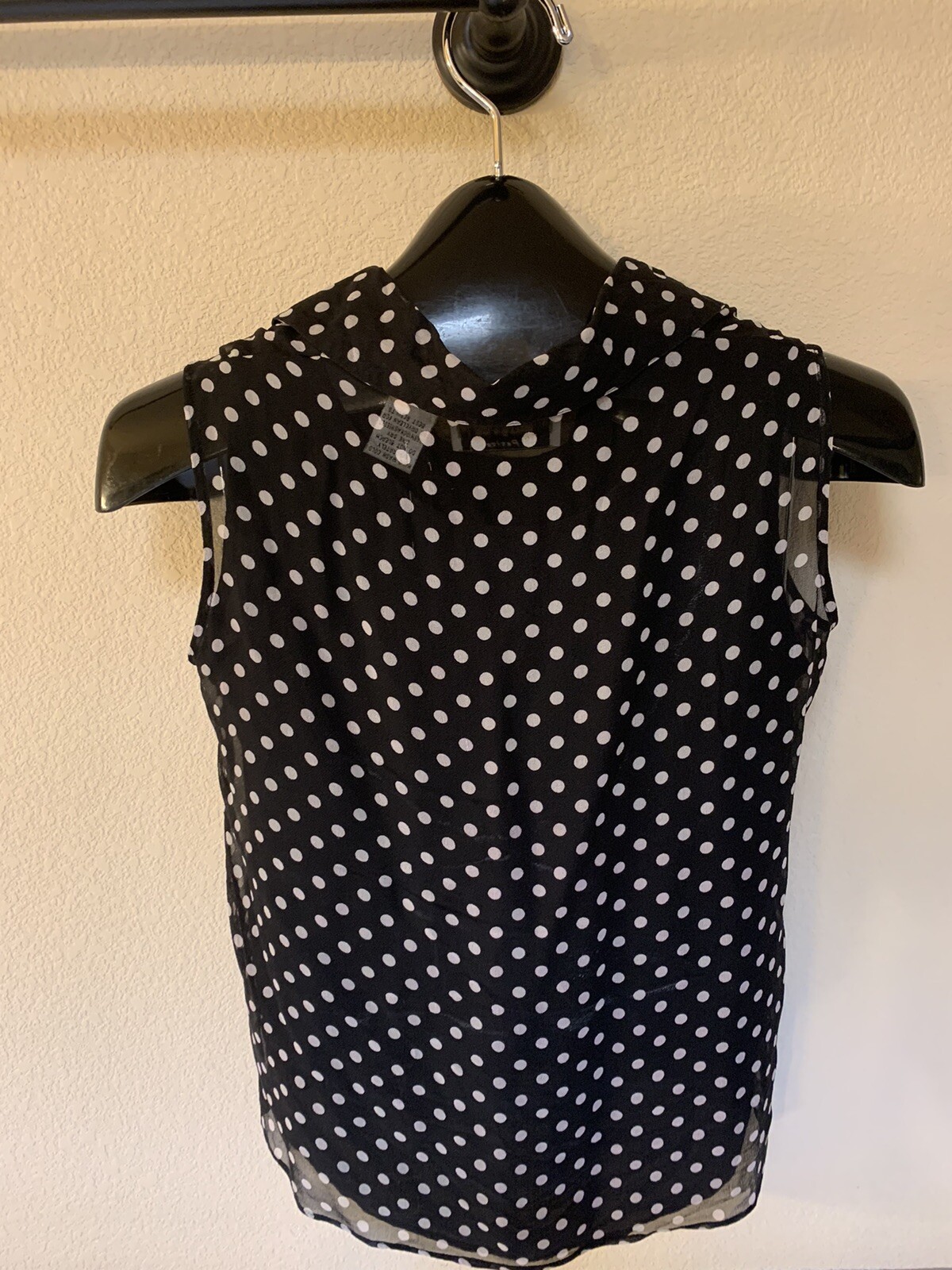 New York City Design Co Size P 100% Silk Women’s Petite Blouse Tank Top Black