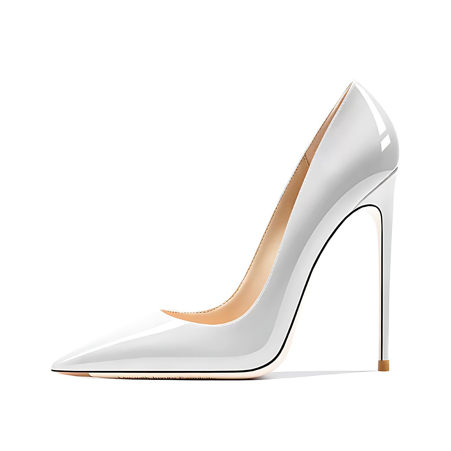 Pointy Toe Pumps Women’s 12CM Party Stiletto High Heel Patent Leather Shoes Size