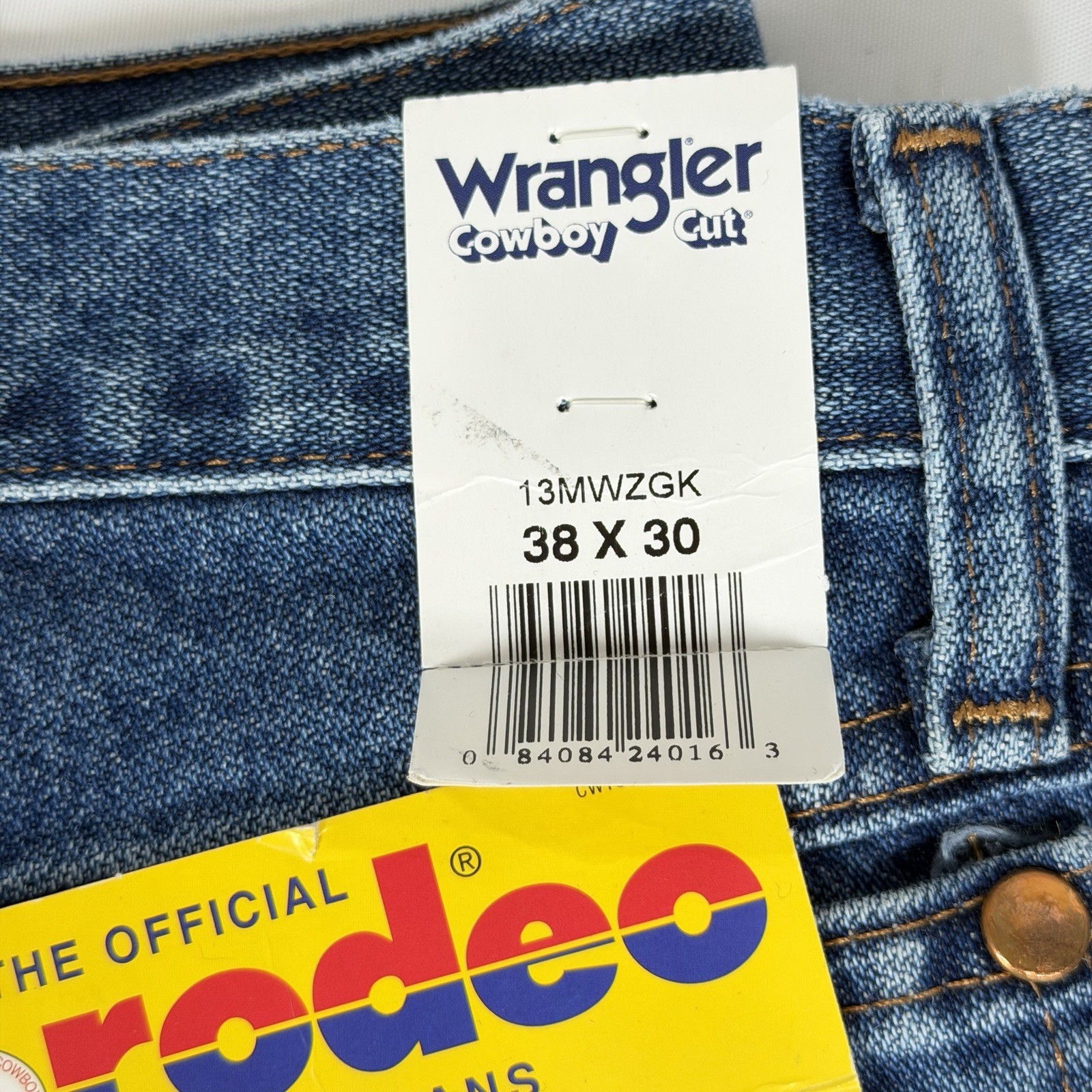 Wrangler Jeans Mens Cowboy Cut 13MWZ Pro Rodeo Rigid Indigo Denim Original Fit