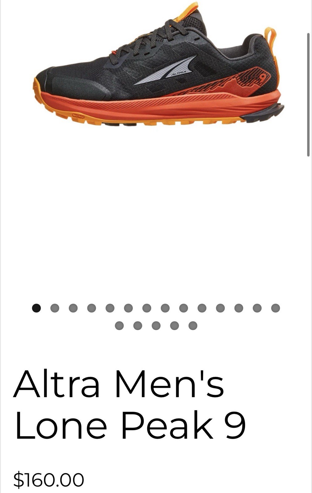 Altra Men’s Lone Peak 9 Trail Running Shoes, Brown, Size 13.0