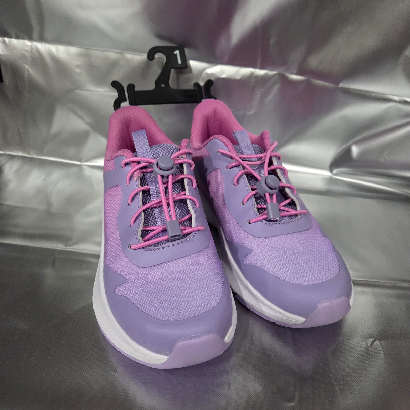 Atheltic Works Girls Pink And Purple Sneakers Size 1