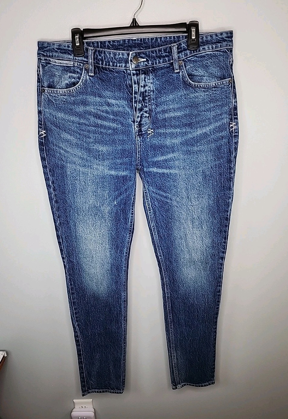 Ksubi Van Winkle Midtown Denim Jeans Blue Skinny Fit Mid Rise Men’s 38W 33L
