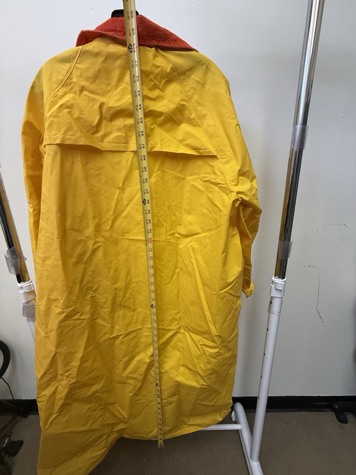 Crusader Heavy Duty PVC/Polyester Yellow 48″ Raincoat Size Large Unisex