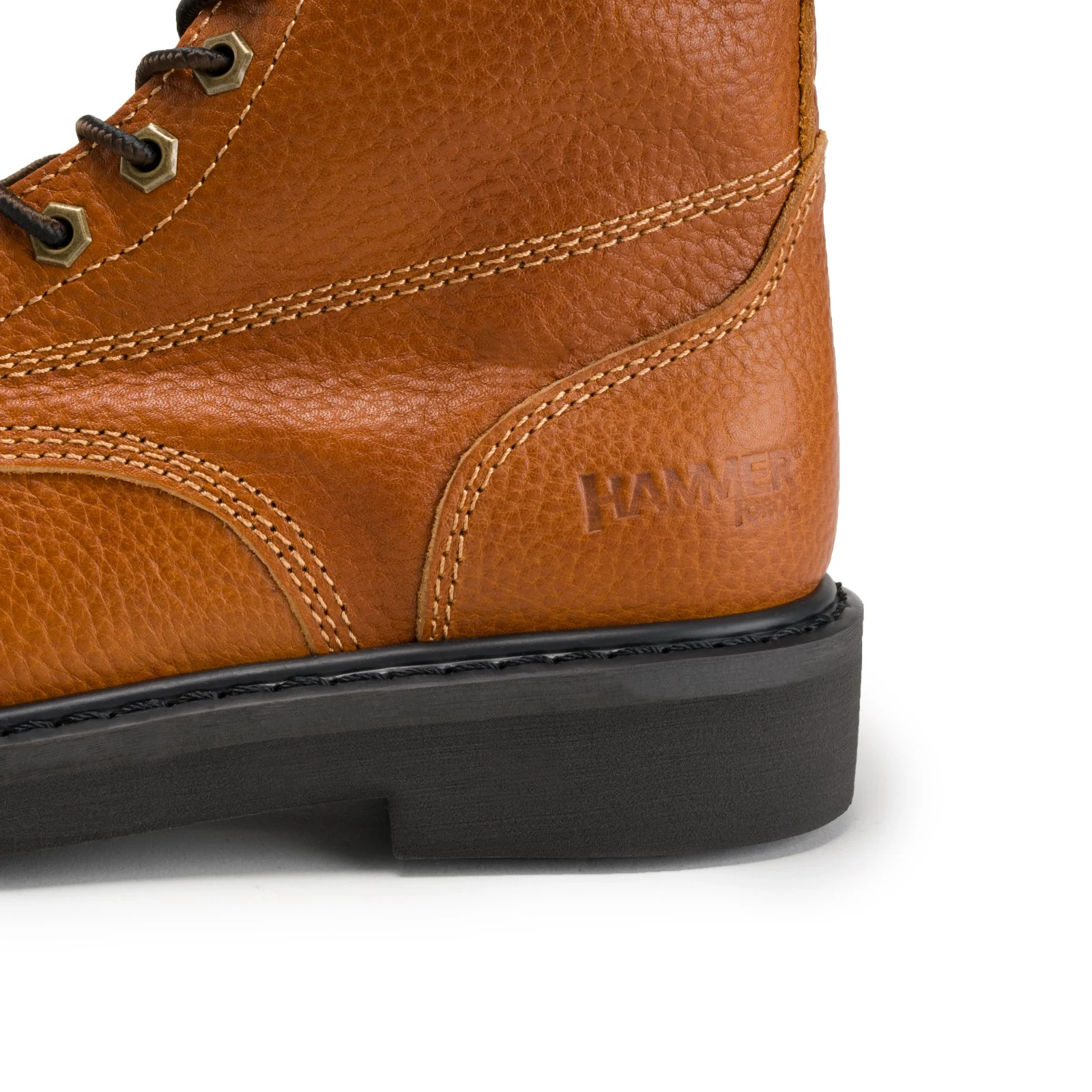 HAMMER HM118 Zipper and Lace Work Boots Tan Men’s Thermal Lining