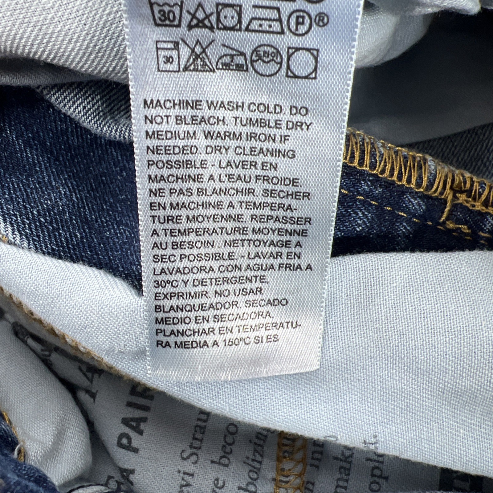 Levi‘s 505 Straight Blue Denim Casual Jeans Size 30