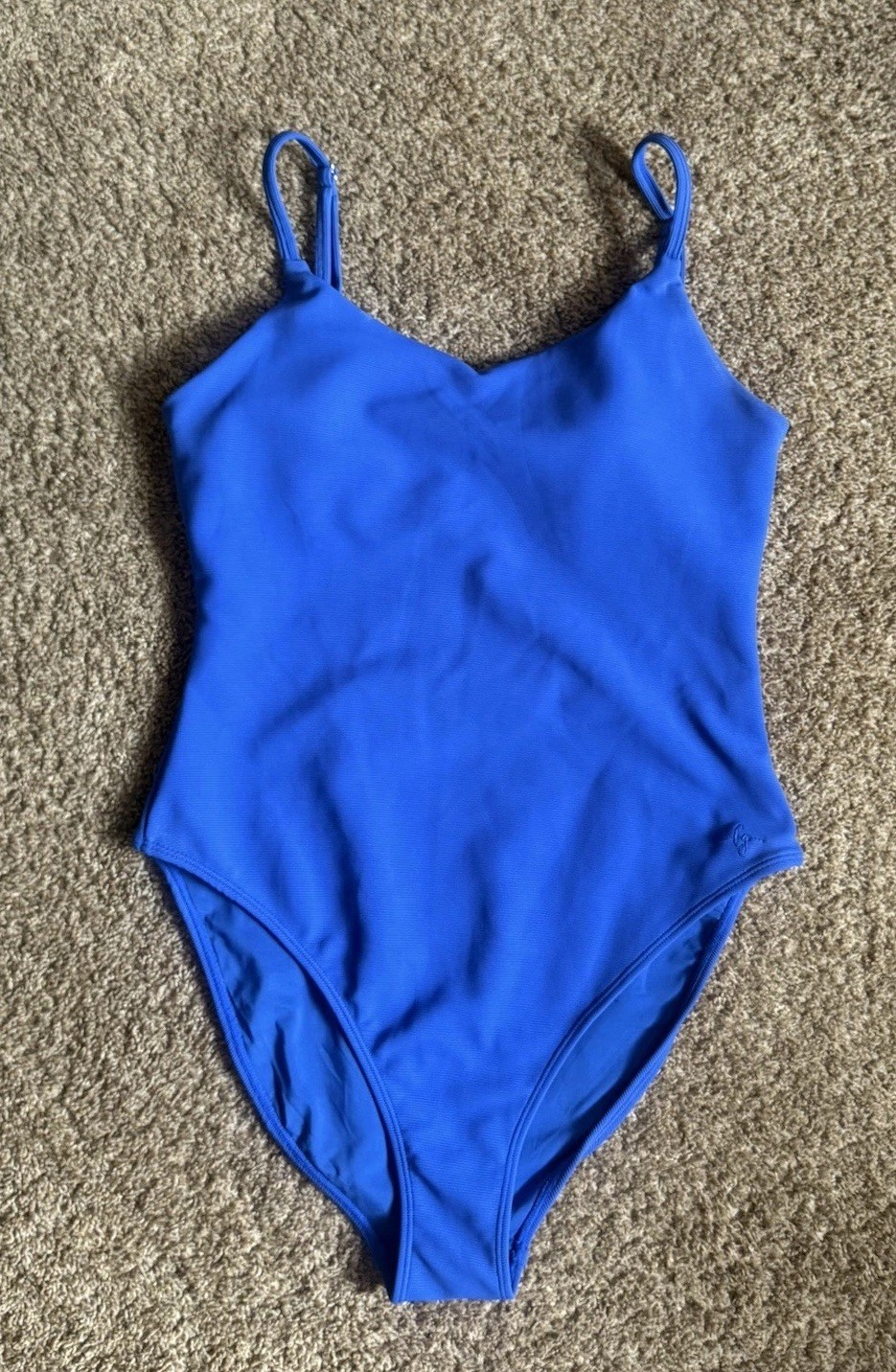 Love And Grow Womens Ribbed Royal Blue One Piece Swimsuit Size medium NWT
