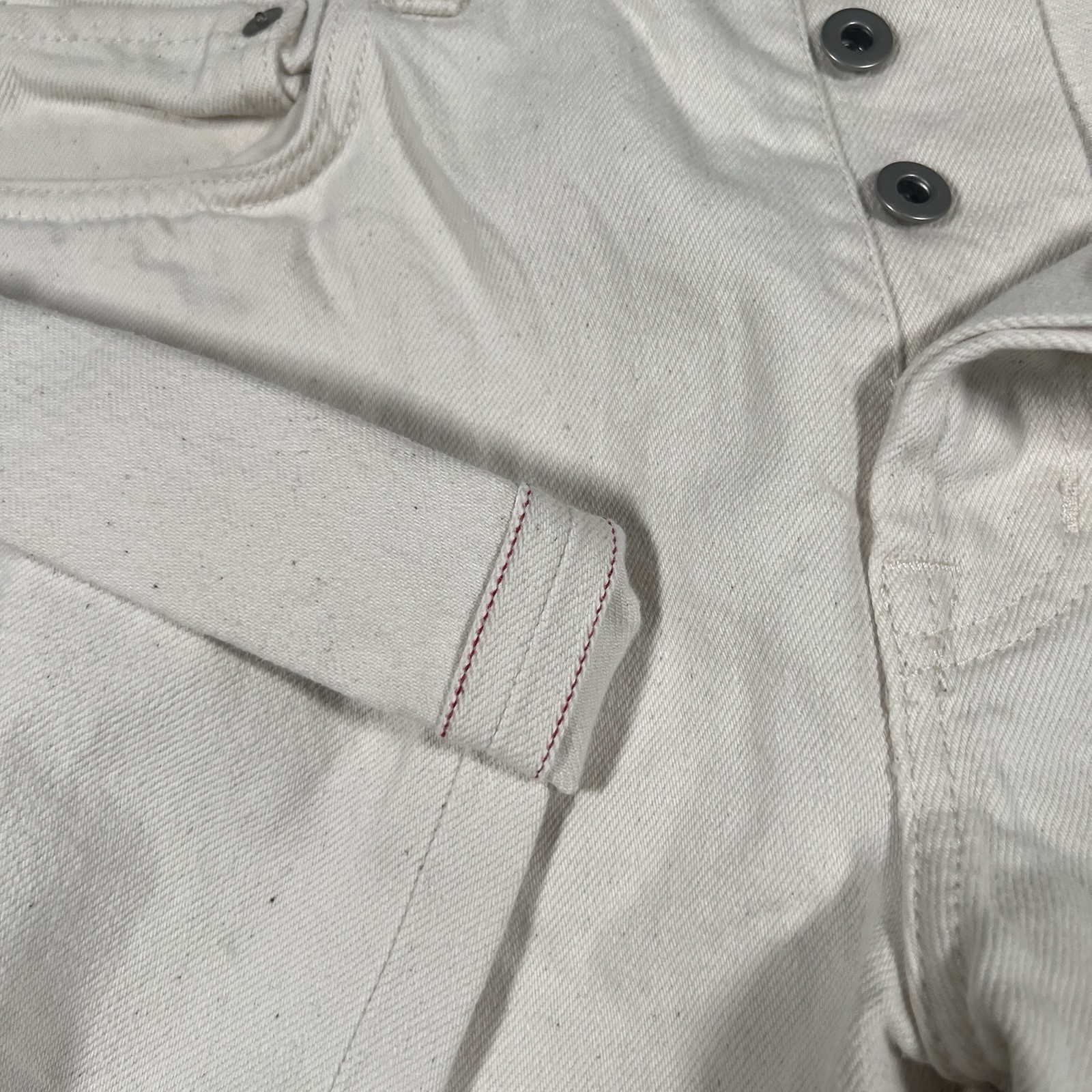 Asphalte Denim Jeans Selvedge Cream White Men’s Size 31×33 Portugal