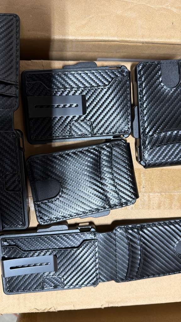 Men’s Slim PopUp Bifold Carbon Fiber Wallet, RFID Blocking, Money Clip, Men Gift