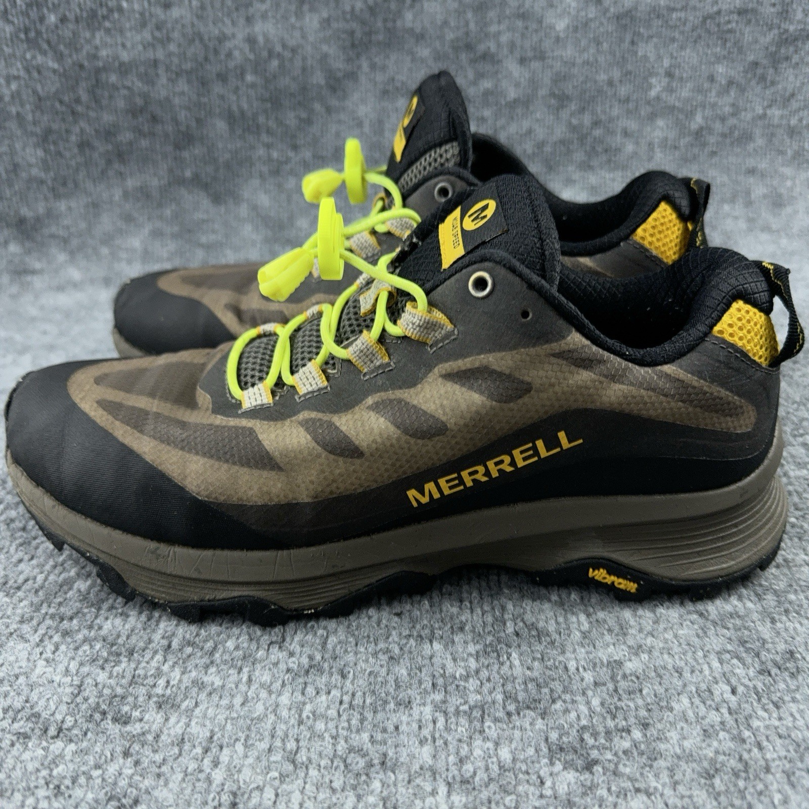 Merrell Mens Moab Speed J067087 Brown Black Hiking Trail Shoes Sneakers Size 8.5