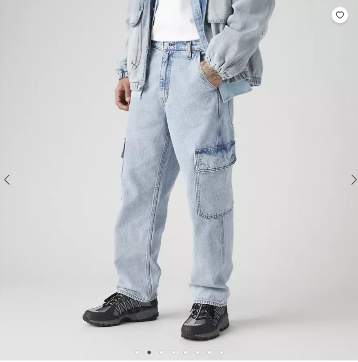Levi’s 568™ Loose Straight Cargo Men’s Jeans – Light Wash NEW