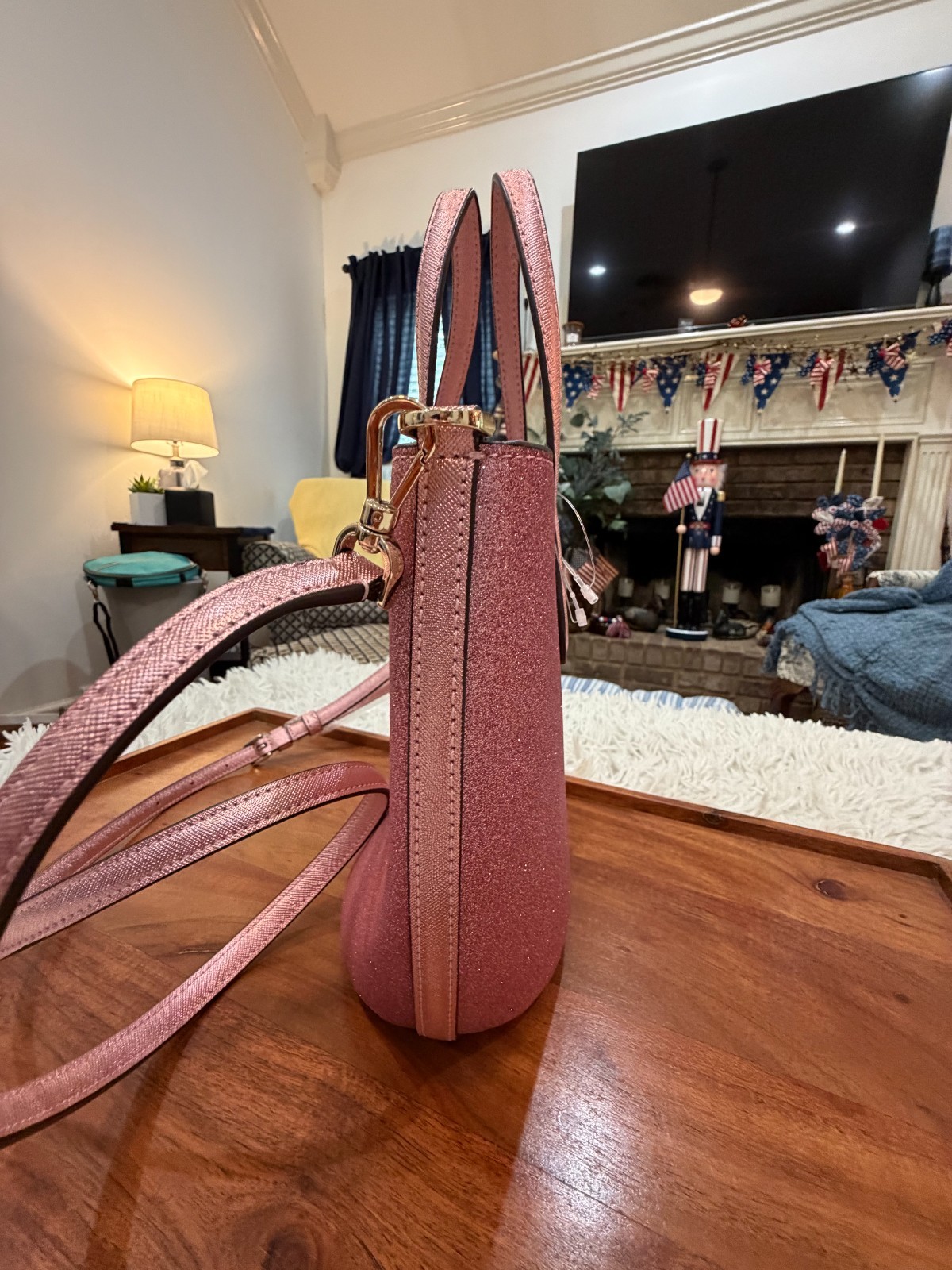 Kate Spade New York Glimmer Satchel Pink Glitter (NWOT)