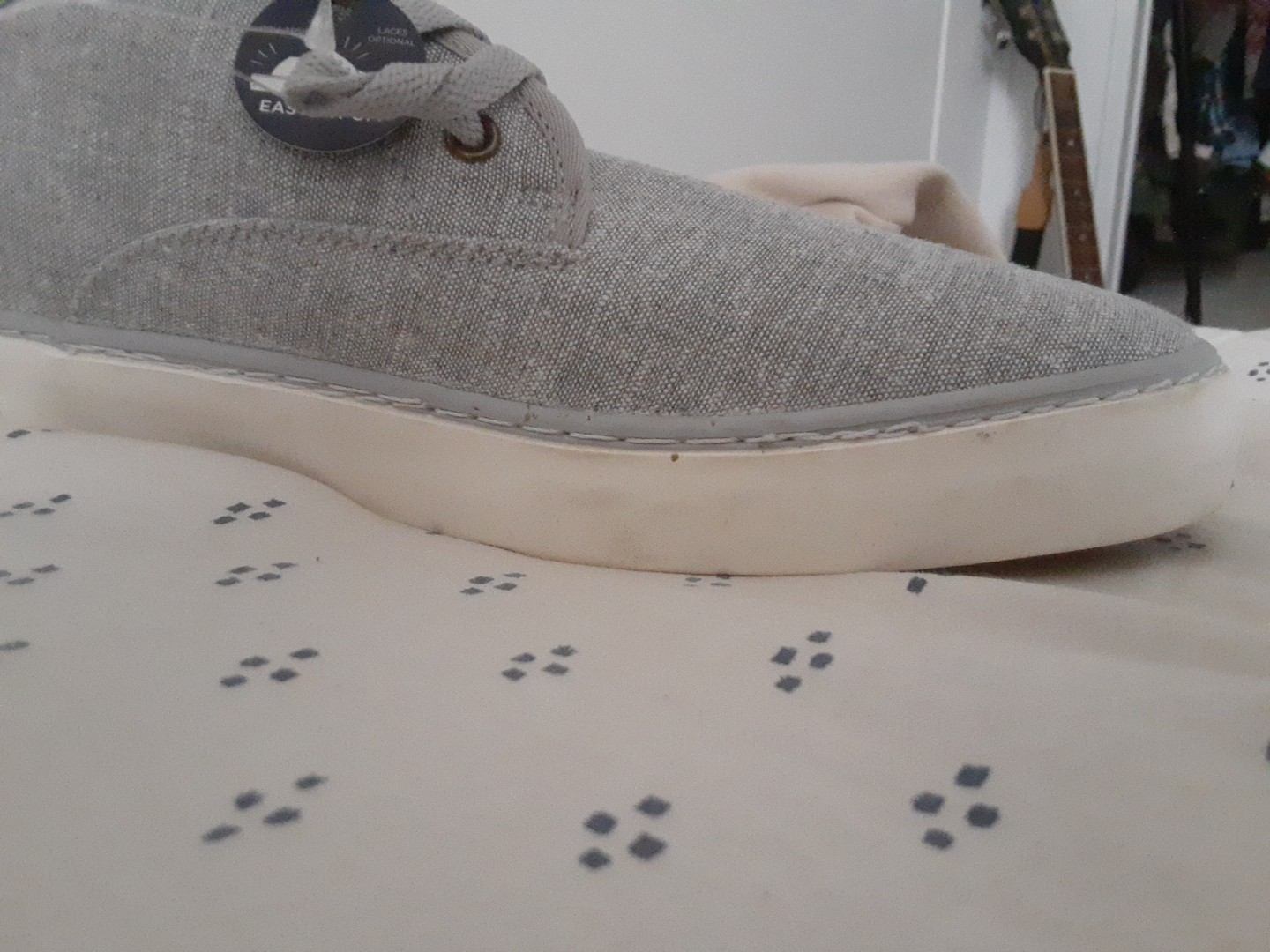 Ben Sherman Men’s Slip On Comfort Shoes Size 11.5 Grey And White