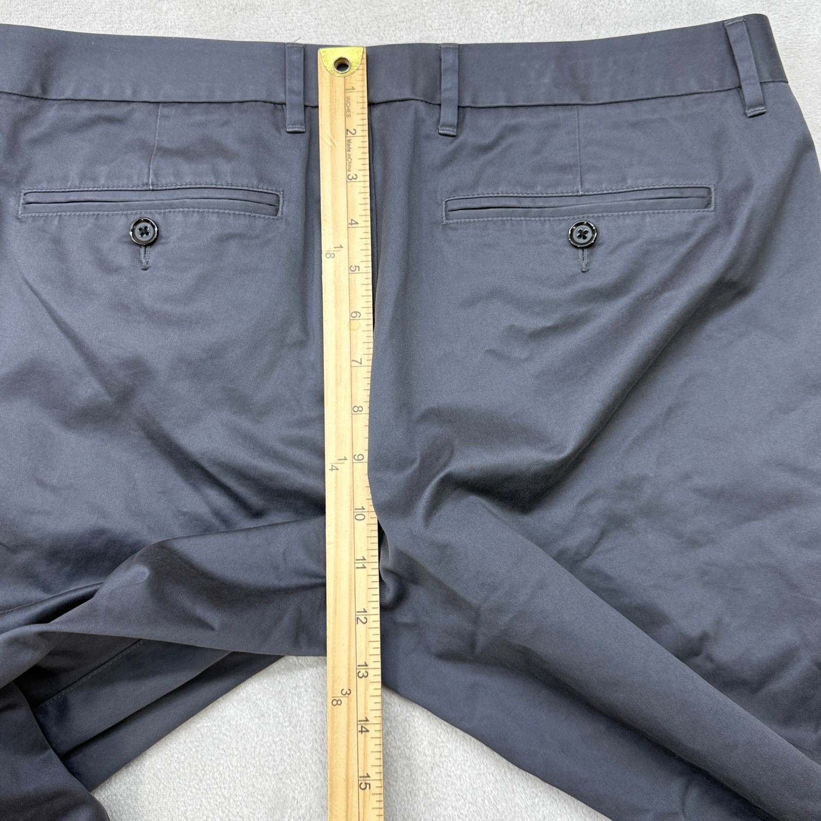 Bonobos Friday Slim Fit Pants Mens 34×30 Grey Chino Lightweight Stretch Preppy
