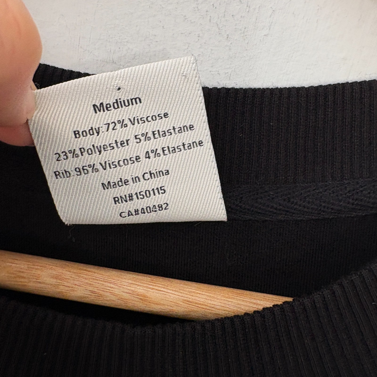 Varley Doublesoft Charter Sweatshirt 2.0 Women Size Medium Black Pullover FLAW